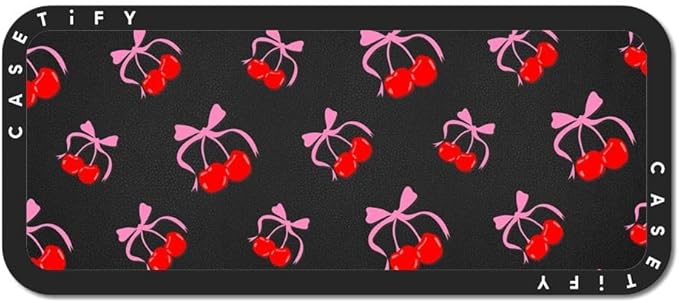 CASETiFY Snappy Laptop Phone Mount [Compatible with Magsafe] - Cherries Jubilee - Black/Beige