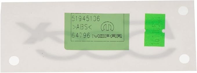 Mopar 68286079AA NAME PLATE
