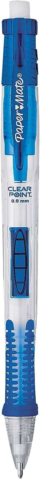 Paper Mate 1759214 Clear Point Mechanical Pencil Starter Set, 0.9 mm, Lime Green, Royal Blue, 2/Set