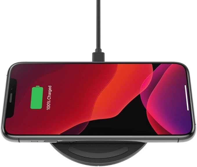 Belkin Quick Charge Wireless Charging Pad - 10W Qi-Certified Charger Pad for Apple iPhone, Samsung Galaxy, Airpods Pro & More, Charge While Listening to Music, Streaming Videos - 2-Pack Black (No PSU)