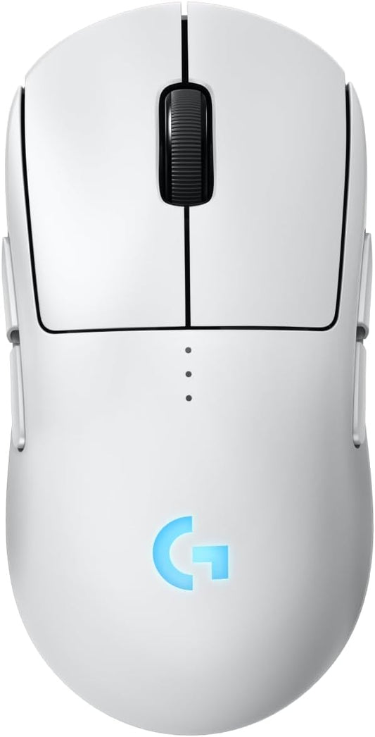 Logitech G PRO 2 Lightspeed Wireless Gaming Mouse, Right- or Left-Handed Mouse with up to 4 Customizable and Switchable Magnetic Side Buttons, 44K DPI Sensor, USB-C Charging, for PC/Mac - White