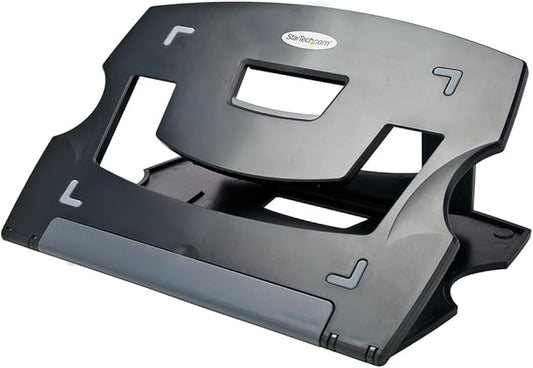 StarTech.com Portable Laptop Stand - Adjustable Laptop Stand - Ergonomic Laptop Desk Stand - Laptop Riser for Desk, TAA (LTRISERP)