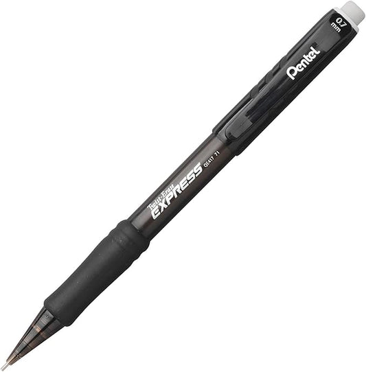 Pentel® Twist-Erase® Express Mechanical Pencil, 0.7 mm, Black Barrel - Pack Of 12