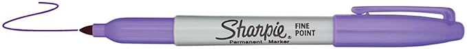 Sharpie Permanent Markers, Fine Point, 12-Count (Light Purple)