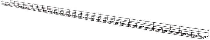 Tripp Lite Wire Mesh Cable Tray Management Organization, Ideal for Industrial & Data Centers, 2 Pack, 6 inches x 2 inches x 5 Feet / 150 x 50 x 1500 millimeters, 5-Year Warranty (SRWB6210X2STR)