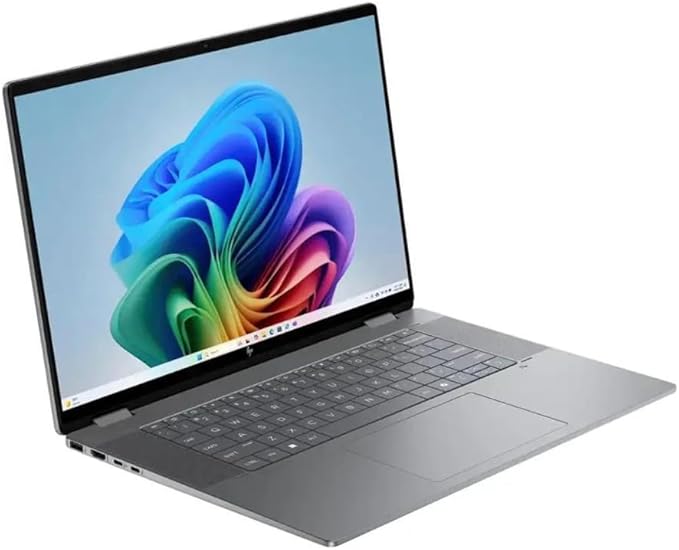 HP OmniBook X Flip 2-in-1 16" FHD+ Touch Screen Laptop |AMD Ryzen AI 5 340|AMD Radeon 840M | Copilot|Backlit|Meteor Silver| 16GB RAM DDR5 | 512GB SSD |Windows 11 Home|Bundle with Laptop Stand
