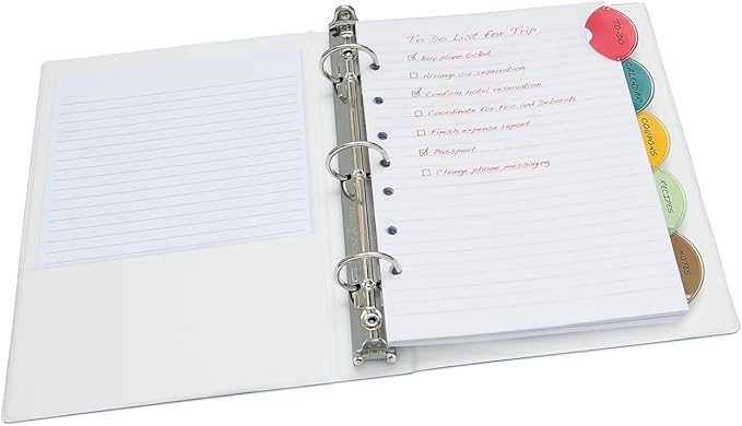 Avery 11118 Mini Dividers, 5/ST, 5-1/2-Inch x8-1/2-Inch, 7-Hole Punch, Multi