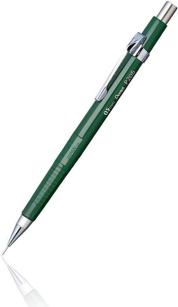 Value Pack of 3 Pentel Sharp Automatic Pencil, 0.5mm, Black, Burgundy, Green Barrels, 3 Pack (P205) by Pentel
