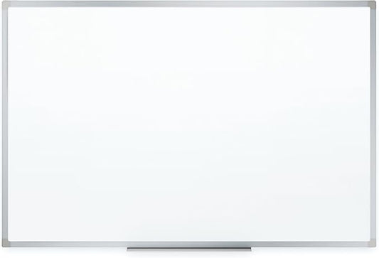 Mead White Board 24" x 18", Dry Erase Whiteboard For Wall, Non-Magnetic, White/Silver (85355)