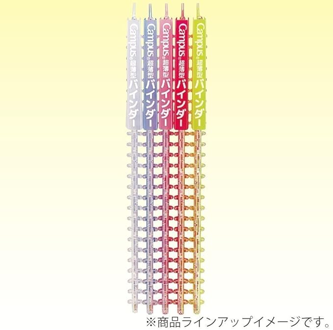 Kokuyo Campus Smart Ring Binders 3 Pack, A5 Vivid Colors Binder Notebooks, Up to 25 Sheets 20 Holes Slim Binder Folder with 10 Campus Sarasara Loose-leaf Paper Each for Study and Journal, Japan Import