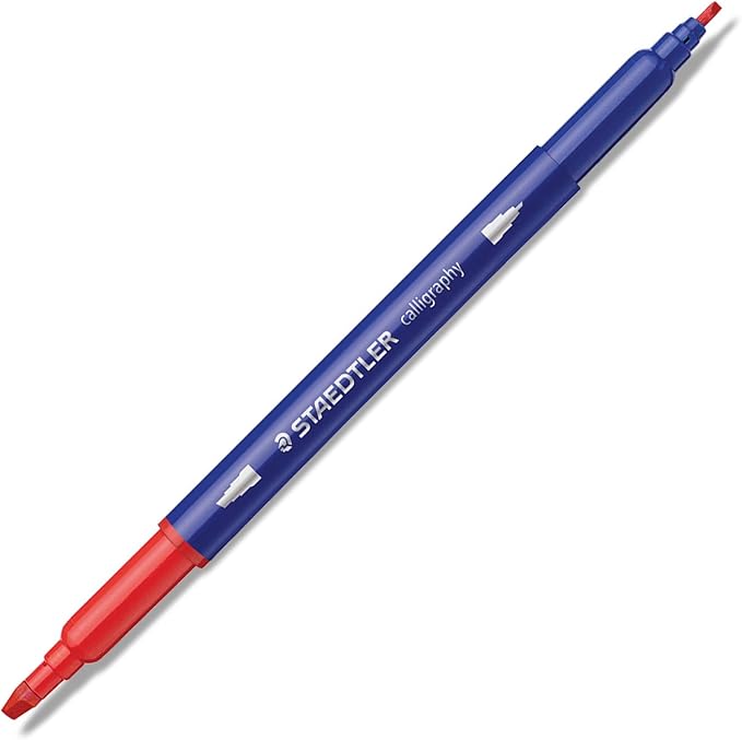 Staedtler Double Ended Calligraphy Duo Markers, Assorted Colors, Set of 12