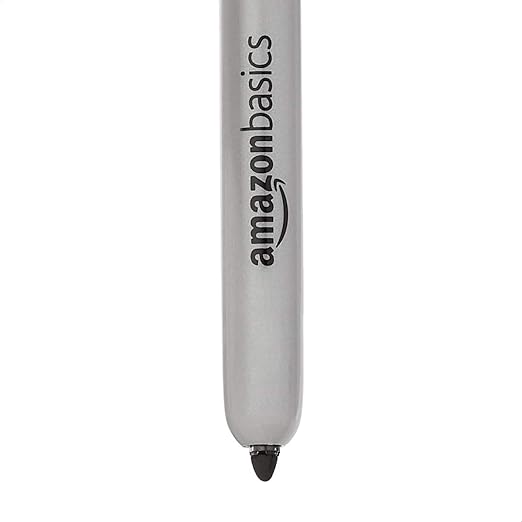Amazon Basics Retractable Permanent Markers, Quick Drying Fade Resistant Ink, Versatile Art Supplies for Drawing, Black, 12 Count