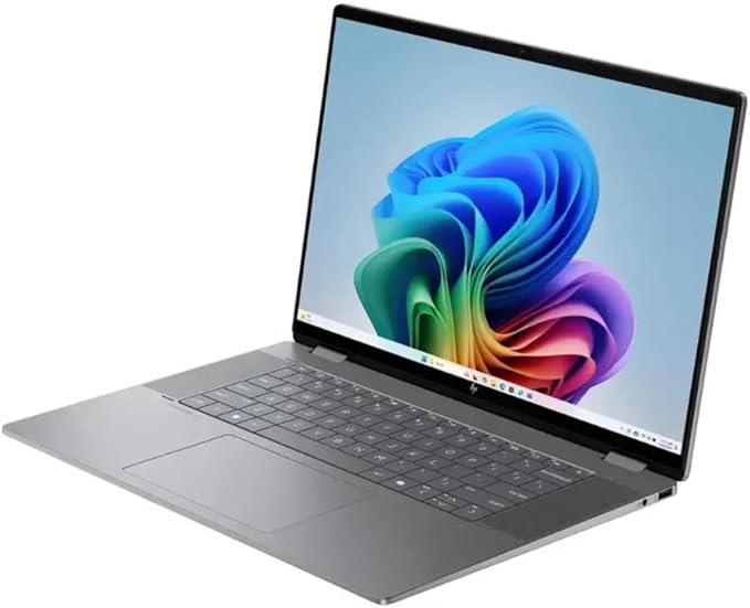 HP OmniBook X Flip 2-in-1 16" FHD+ Touch Screen Laptop |AMD Ryzen AI 5 340|AMD Radeon 840M | Copilot|Backlit|Meteor Silver| 16GB RAM DDR5 | 512GB SSD |Windows 11 Home|Bundle with Laptop Stand