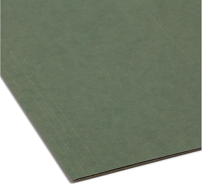 Smead Hanging File Folder, No Tabs, Legal Size, Standard Green, 25 per Box (64110)