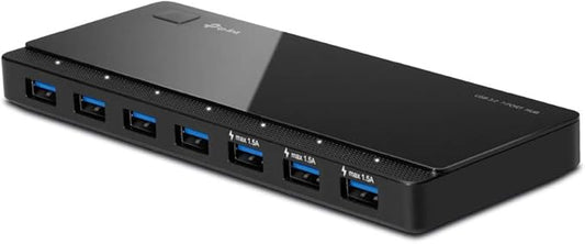 TP-Link [2nd Gen] TP-Link 7-Port USB 3.0 Ultra Slim Hub Including 3 BC 1.2 Charging Ports up to 5V / 1.5A. Compatible with Windows, Mac, Chrome & Linux OS, with Power On/Off Button (UH700)