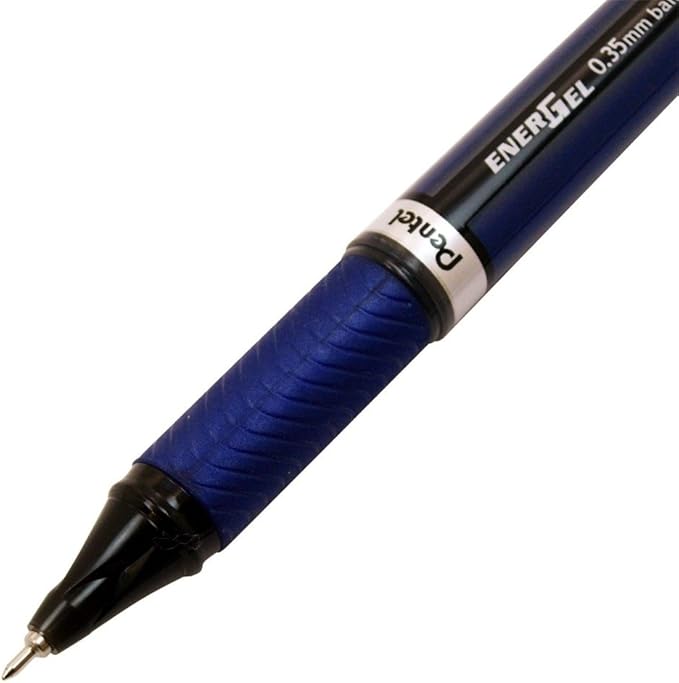 Pentel Energel Euro Ballpoint Pen, 0.35mm Needle Tip, Black Ink (BLN23-A)