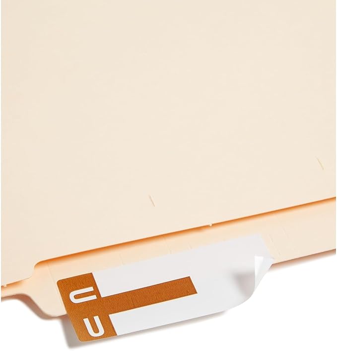 Smead AlphaZ NCC Color-Coded Label, H&U, Label Sheet, Dark Brown, 100 per Pack (67159)