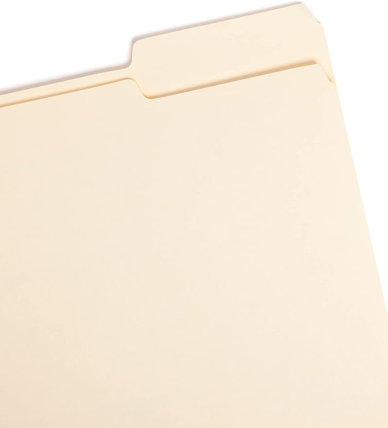 Smead File Folder, 1/3-Cut Tab Right Position, Letter Size, Manila, 100 Per Box (10333)