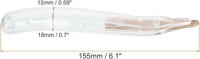PATIKIL Staple Remover, 2 Pack Magnetic Staple Puller Desktop Removal Tool Cutting Tool for Office Home, Clear
