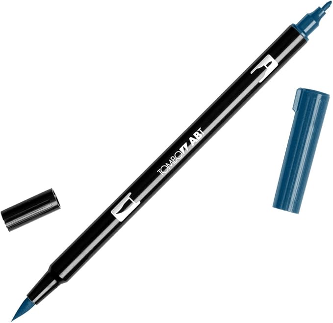 Tombow Dual Brush Pen Art Marker, 452 - Process Blue, 1-Pack