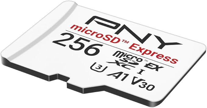 PNY microSD Express 256GB UHS-I U3 V30 A1 microSDXC Flash Memory Card, up to 890 Read & up to 750 Write, Ideal for microSD Express Compatible Devices Like Nintendo Switch 2