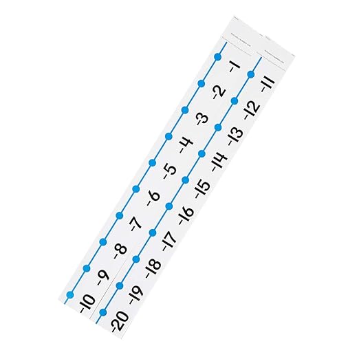 hand2mind -20 to 100 Integer Number Line for Classroom Wall, Math Borders Classroom Bulletin, Number Lines for Students, Teacher Supplies, Number Line with Negative Numbers, Math Posters (12 Sections)