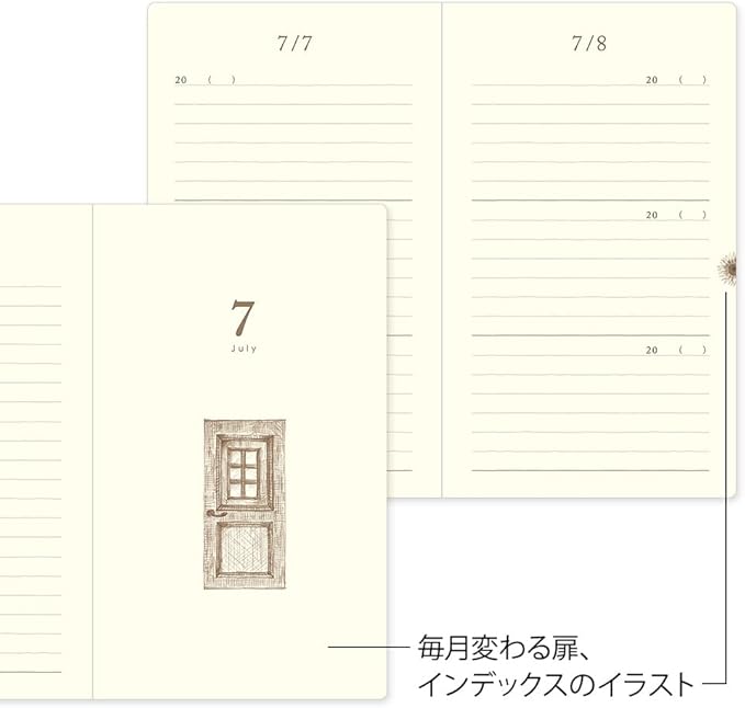 Phil design Three Years Diary/Design Phil Green Diary 3 Years Continuous Use Door Light Blue 12,394,006