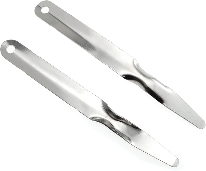 E-outstanding 2PCS Stainless Steel Flat Staplers Puller, Staple Remover Tools, Stainless Steel Crowbar Nail Lifter for Office Home Business