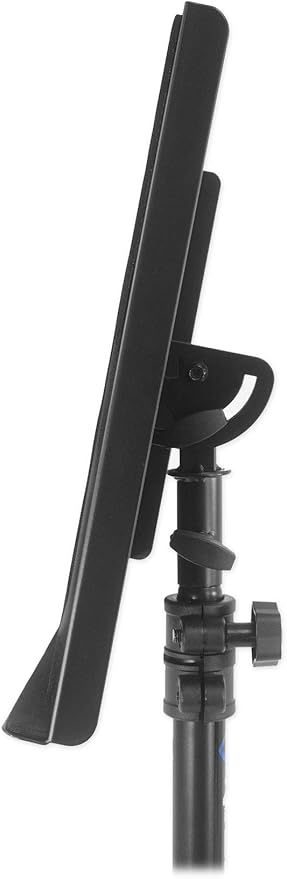 Rockville RLS68 Dual-Tray Laptop/Tablet Stand, Adjustable Height 30-51", Foldable, Portable, for DJs, Presenters, and Musicians