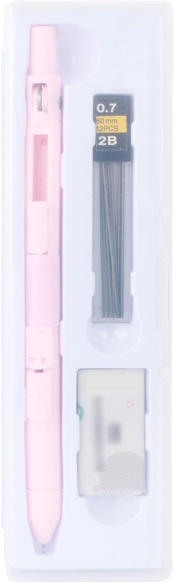 LABANCA 8 Pcs Compass Set with Protractor Rulers Pencil for Math Geometry (Compass Pen-Pink)