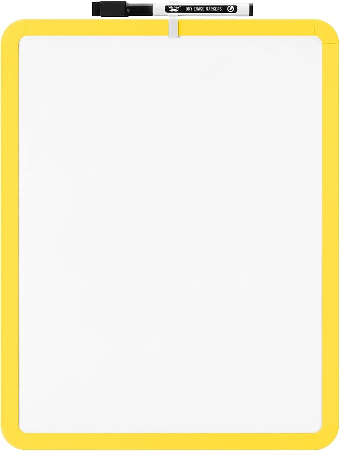 Mr. Pen- Dry Erase Board, 14” x 11” with a Black Dry Erase Marker, Small Mini White Board for Students