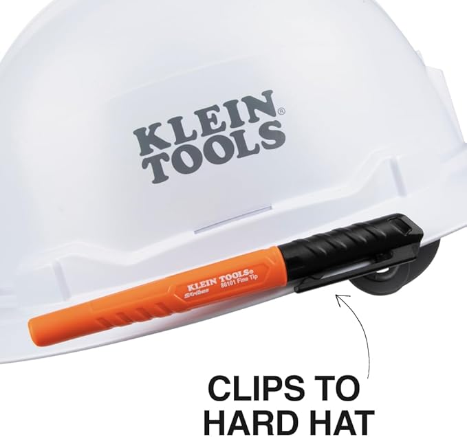 KLEIN TOOLS 80190 Skribes Fine Tip Permanent Markers, Professional-Grade Ink, Multi-Surface Jobsite Marker for Wet, Dry and Oily Surfaces, Black, 36-Pack