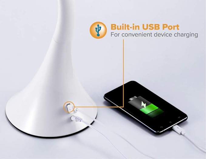 Bostitch Office Modern LED Desk Light, 8W, White (VLED1821WHITE-BOS)