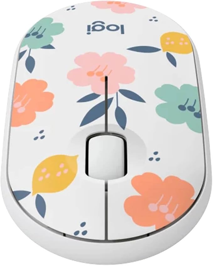 Logitech M340 Wireless Mouse with Limited Edition Prints, USB Receiver and Silent Clicks, Portable Wireless Mouse for Laptop, PC, Windows, Chrome, Surface – Floral Bouquet