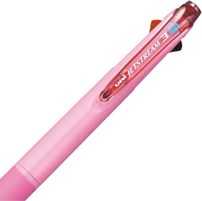 Uni Ballpoint Pen Jetstream 3 Color Black, Red, Blue Ink 0.5mm, Baby Pink (SXE340005.68)