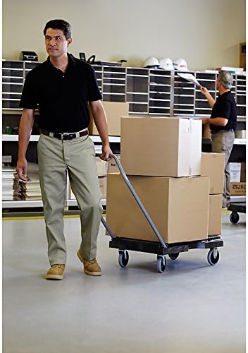 Rubbermaid Commercial Products Triple Trolley Folding Handle Dolly/Cart/Platform Truck with wheels, 500 lbs Capacity, for Moving/Warehouse/Office