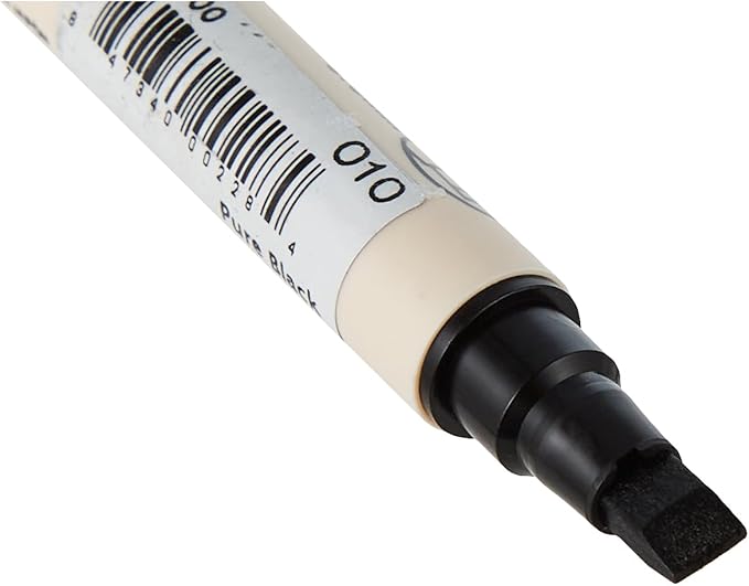Zig Memory System Calligraphy Dual Tip Marker, Pure Black Pack of 6 (MS3400-010)