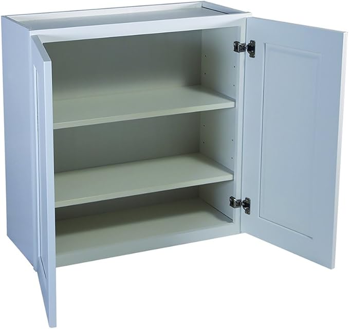 Design House Brookings Shaker Unassembled Wall Kitchen Cabinet W3336, 33 W x 12 D x 36 H, Painted White with Sherwin Williams®, Solid Wood – Design House, 543165