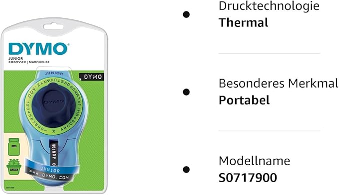 Dymo Junior Home Embossing Label Maker | 42 Character Wheel with Large Knob | No Batteries Required