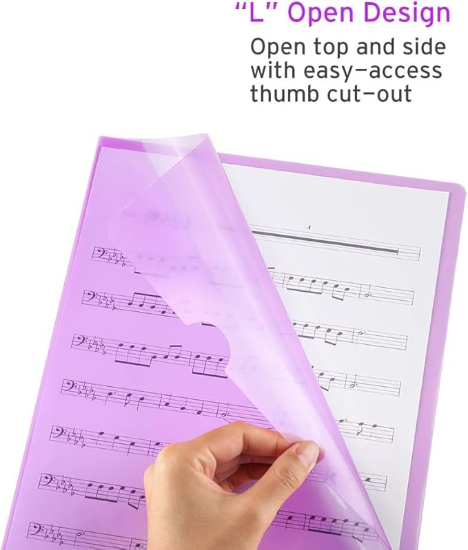 Sooez 15 Pack Clear Document Folder, Plastic Sleeves for Paper 8.5 x 11, Plastic File Folders Paper Sleeves Protector, Heavy Duty Poly File Jacket Sleeves Pocket Folder Cover,5 Assorted Colors