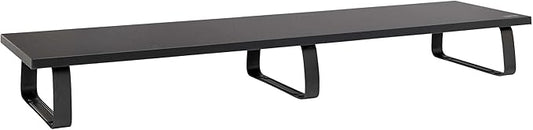 TRIPP LITE Dual-Monitor Riser Stand for Desk, Black Wood & Steel Desktop Organizer for 2 Screens - Computer, Laptop, PC, Printer, & TV Shelf Stand - 39 x 10 inch Platform, 5-Year Warranty (MR4010)
