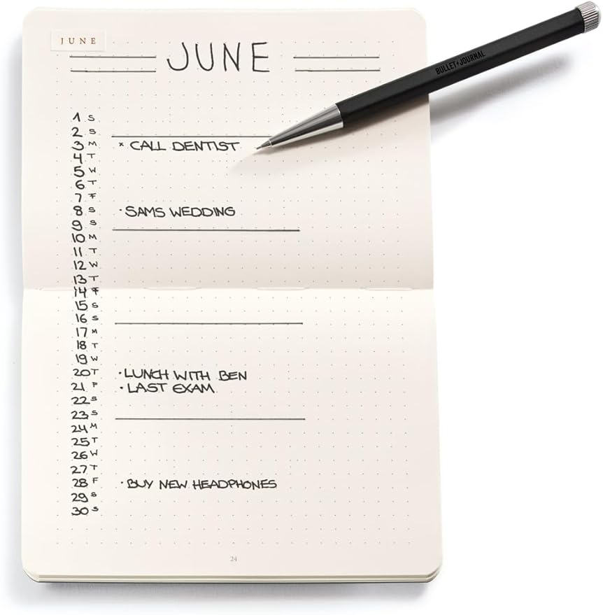 LEUCHTTURM1917 371123 Bullet Journal Pocket, 14,3x10,3 cm, 46 numbered double pages, Dotted, Black, 3-Pack