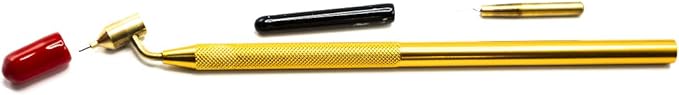 KINGART Fine Line Painting Pen 0.5mm Fine Line Brass Tips. Fluid Writer Paint Applicator Pen with Reservior, Prefect Tool for Drawing Lines, Lettering, Touching Up Paint & Scratch Repair