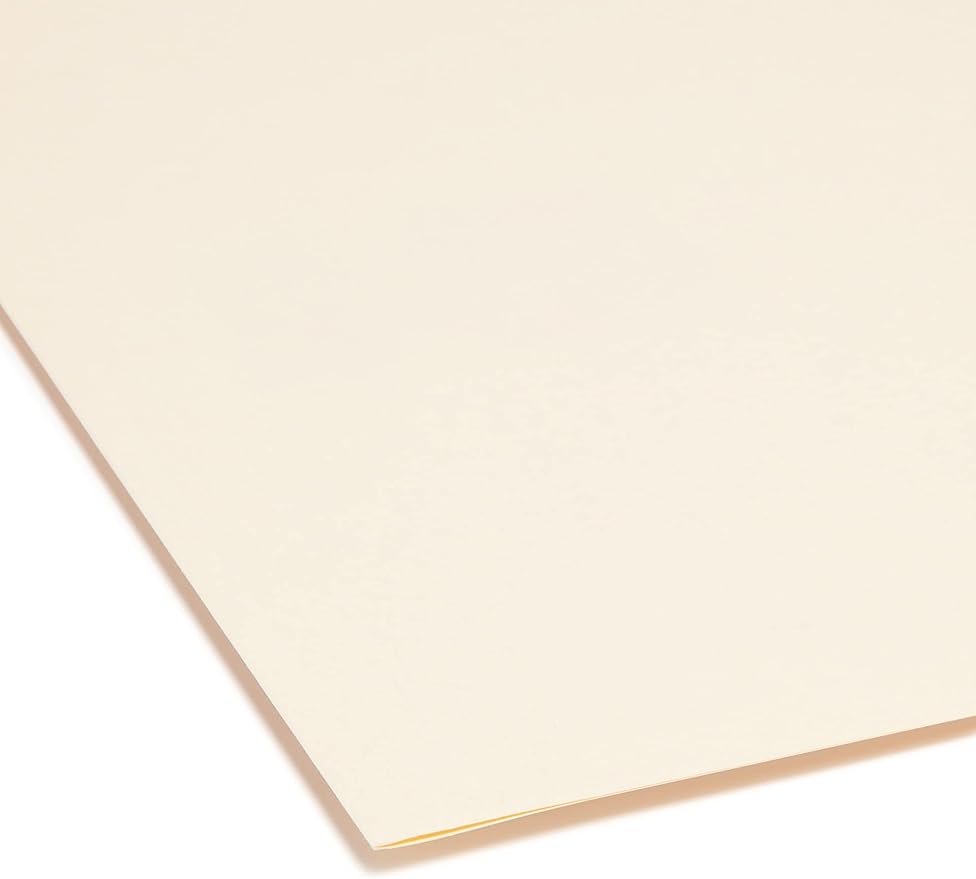 Smead File Folder, Reinforced Straight-Cut Tab (Not Undercut), Legal Size, Manila, 100 per Box (15310)