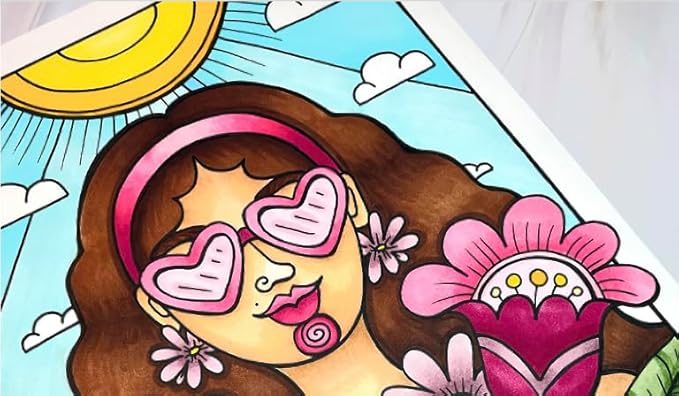 Copic Ciao Alcohol Markers, Doodle Kit Rainbow, 5 markers + 2 pens