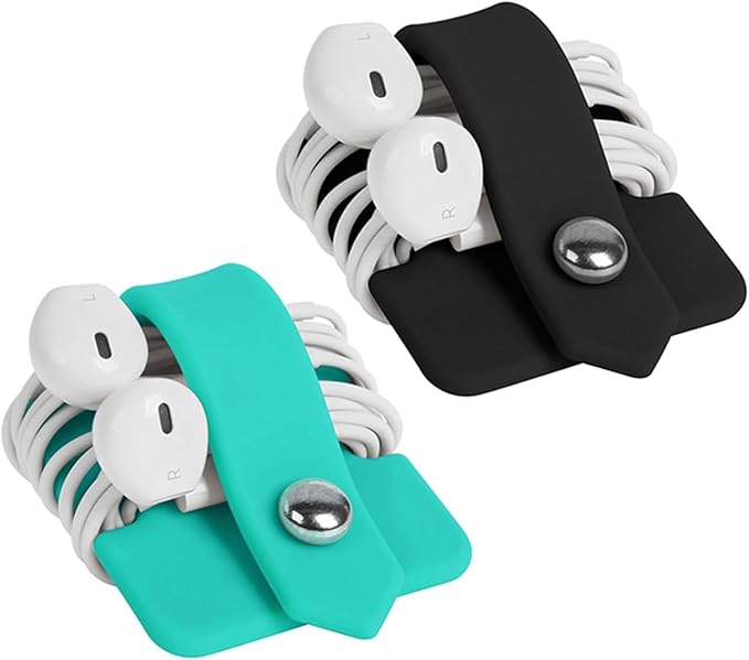 Cord Organizer Earbuds Holder Earphones Wrap Headset Headphone Wrap Winder Cord Manager Cable Winder Set of 2