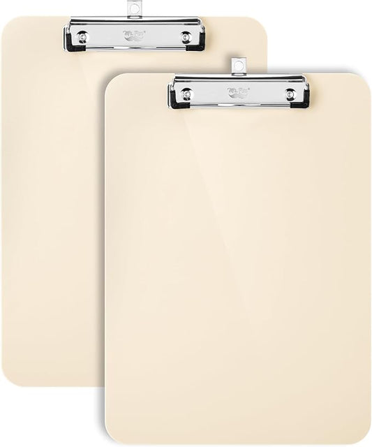 Mr. Pen- Plastic Clipboard, 12.5" x 9", 2 Pack, Clipboard Plastic, Low-Profile Metal Clip with Retractable Hanging Hole