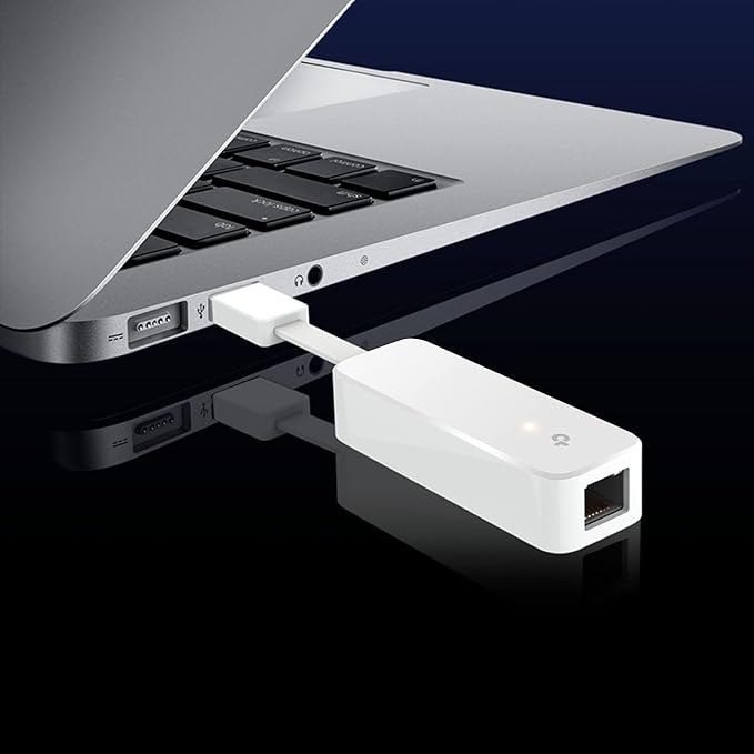 TP-Link USB to Ethernet Adapter, Foldable USB 3.0 to 10/100/1000 Gigabit Ethernet LAN Network Adapter, Support Windows 11/10/8.1/8/7/Vista/XP for Desktop Laptop Apple MacBook Linux (UE300)