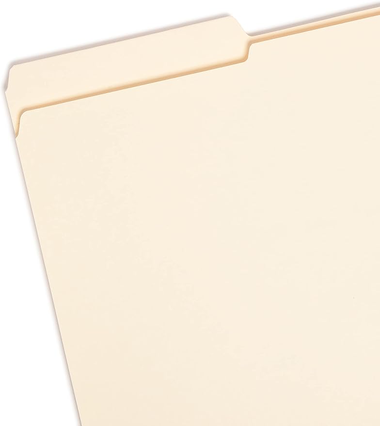 Smead File Folder, Reinforced 1/3-Cut Tab, Left Position, Legal Size, Manila, 100 per Box (15335)