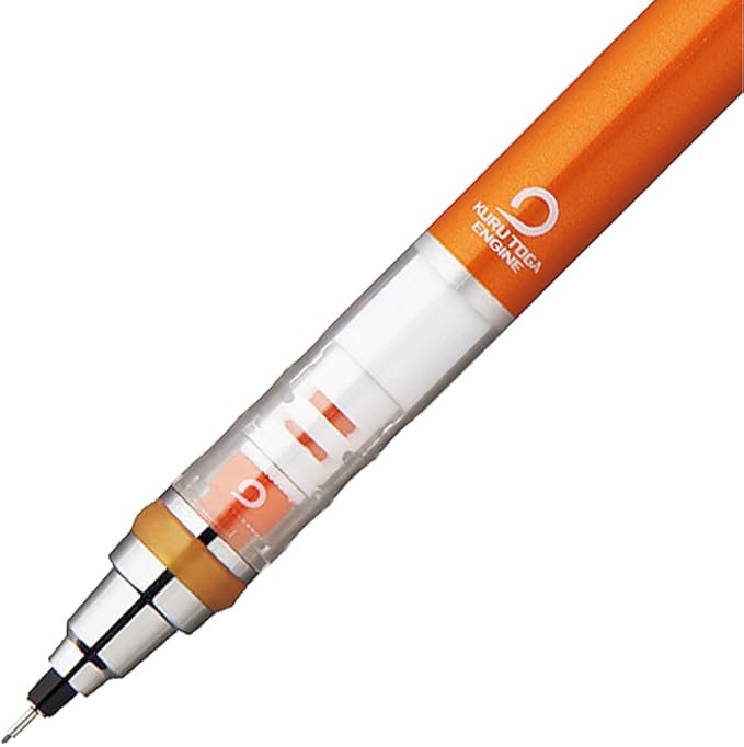 Uni Kurutoga Mechanical Pencil Standard, 0.5mm, Orange (M54501P.4)
